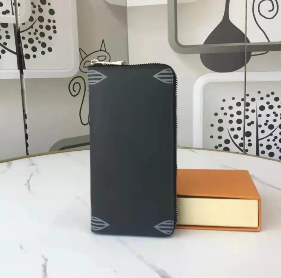 

Long wallet for women luxury Genuine Leather zipper purse phone case with coin and card holder