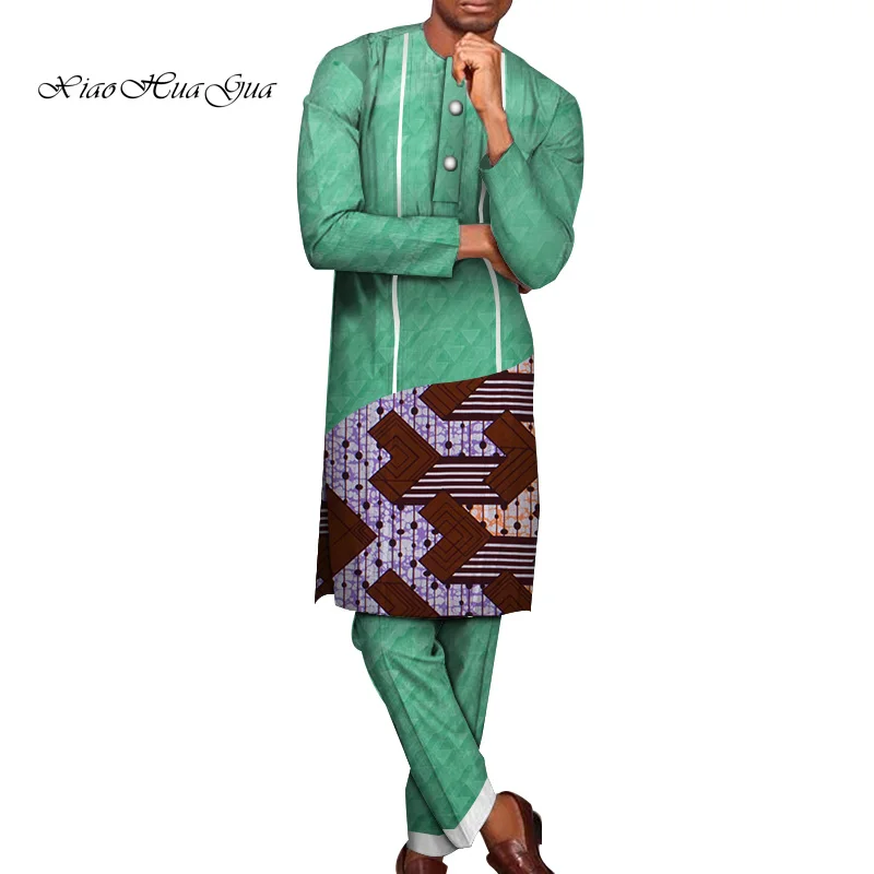 Традиционная африканская одежда для мужчин в африканском стиле комплект из