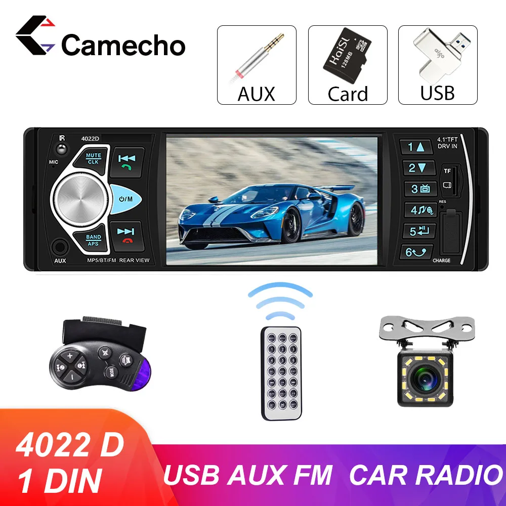 Автомагнитола Camecho 4022D 1 Din 4 дюйма Bluetooth FM MP3 с поддержкой камеры - Цена: 86.12