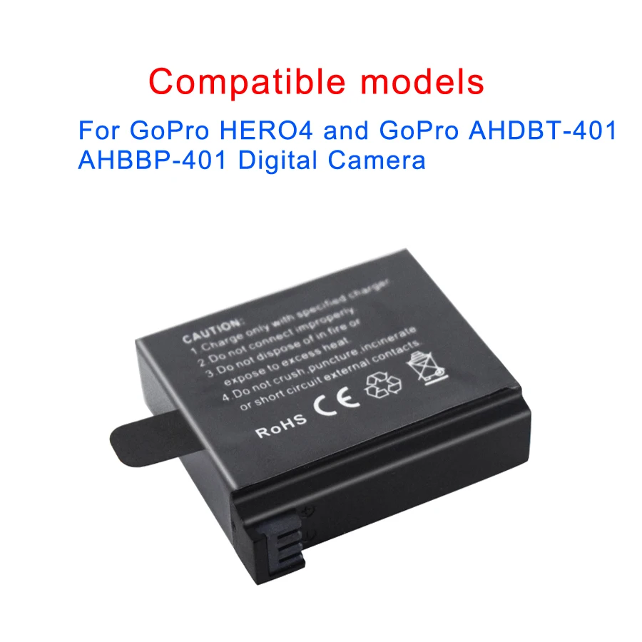 Сменные батареи для GoPro go pro GoPro4 HD Hero 4 Hero4 шт./лот 1600 мАч AHDBT 401 402 черный серебристый |