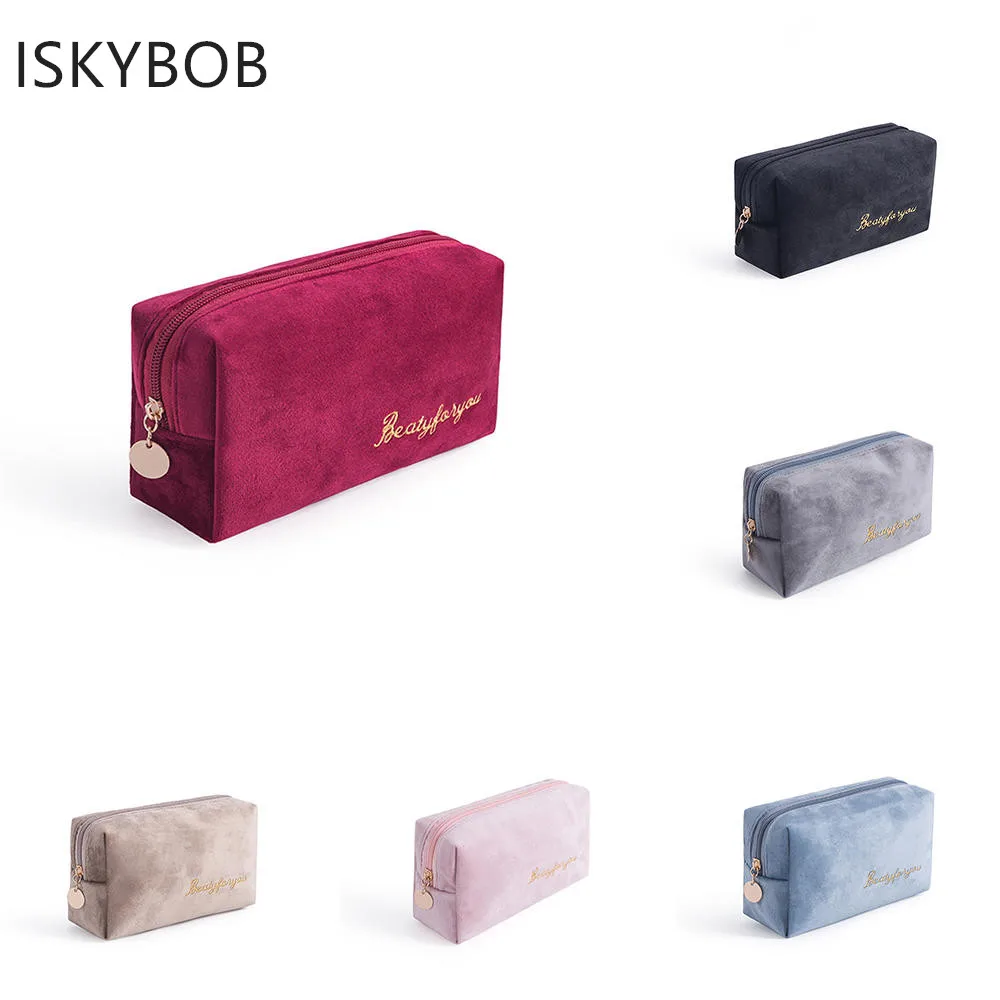 

Soft Velvet Women Make Up Organizer Girl Lipstick Bag Women Travel Portable Cosmetic Bag Beautician Beauty Case Makeup Bags