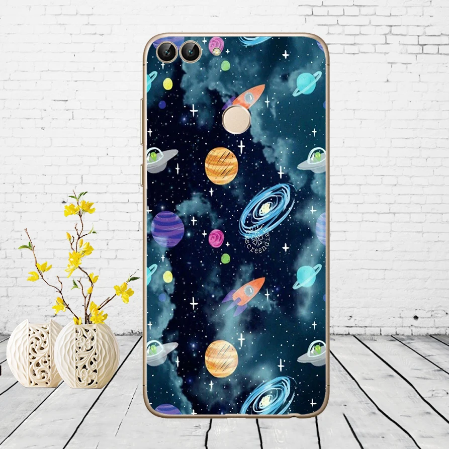 H18 Huawei P Smart Case TPU Мягкий силиконовый прозрачный чехол для телефона huawei P Smart Cover FIG-LX1 Enjoy 7S Чехол - Цвет: H18