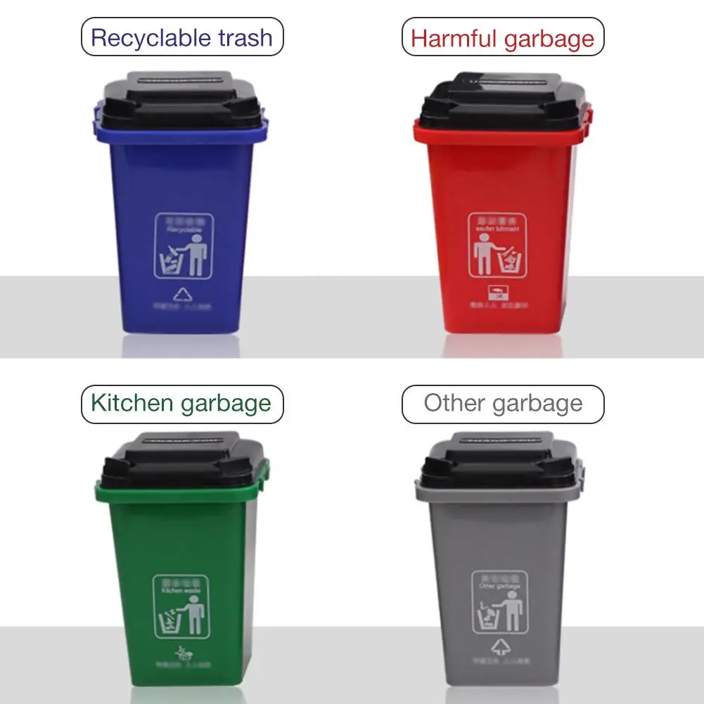 Mini Trash Can Toy Portable Outdoor Garbage Classification Learning Toys for Kids Card Game Board |
