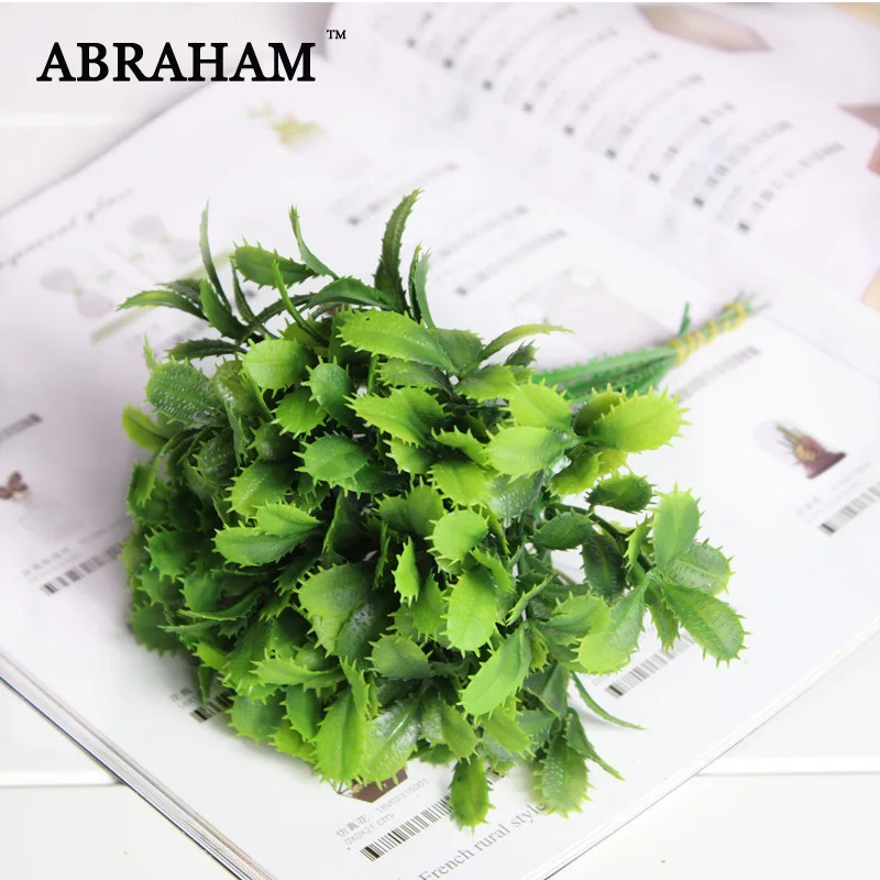 18 см 6 шт. Пластик суккулентные растения тропические искусственный кактус Green Thorn цветок поддельные пустынное растение для дома лист для отделки стен