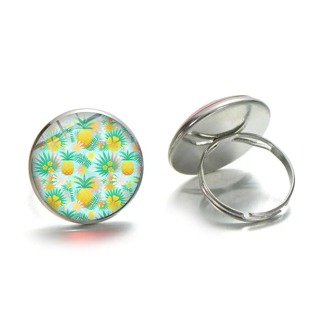 Азиатских пальмовых листьев минимализм стеклянное кольцо Противоударная