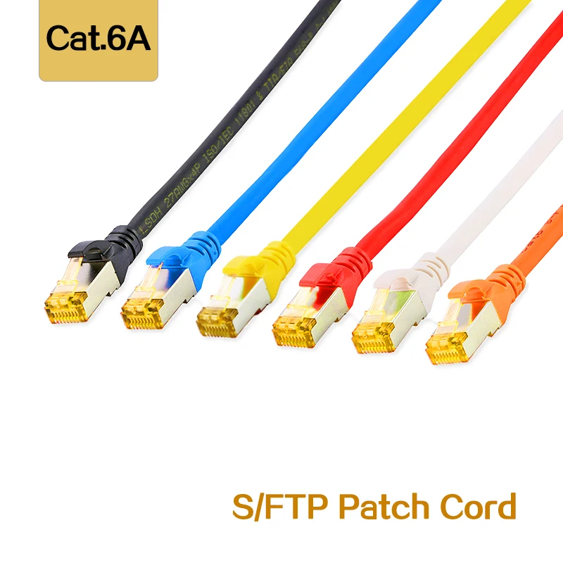 (5 шт./упак.) 10G CAT6A SFTP сетевой RJ45 патч корд экранированный LSOH Ethernet Cat 6A планка со