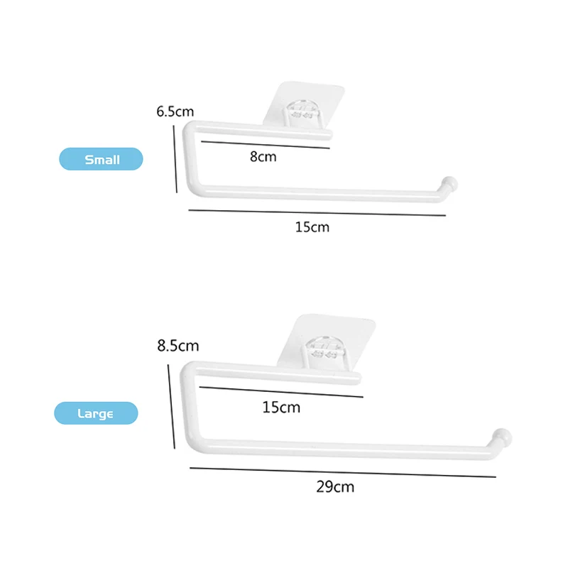 

Kitchen Paper Holding Racks No Drilling Hole Free Cling Film Racks Fresh-Keeping Bag Storage Racks Paper Towel Racks