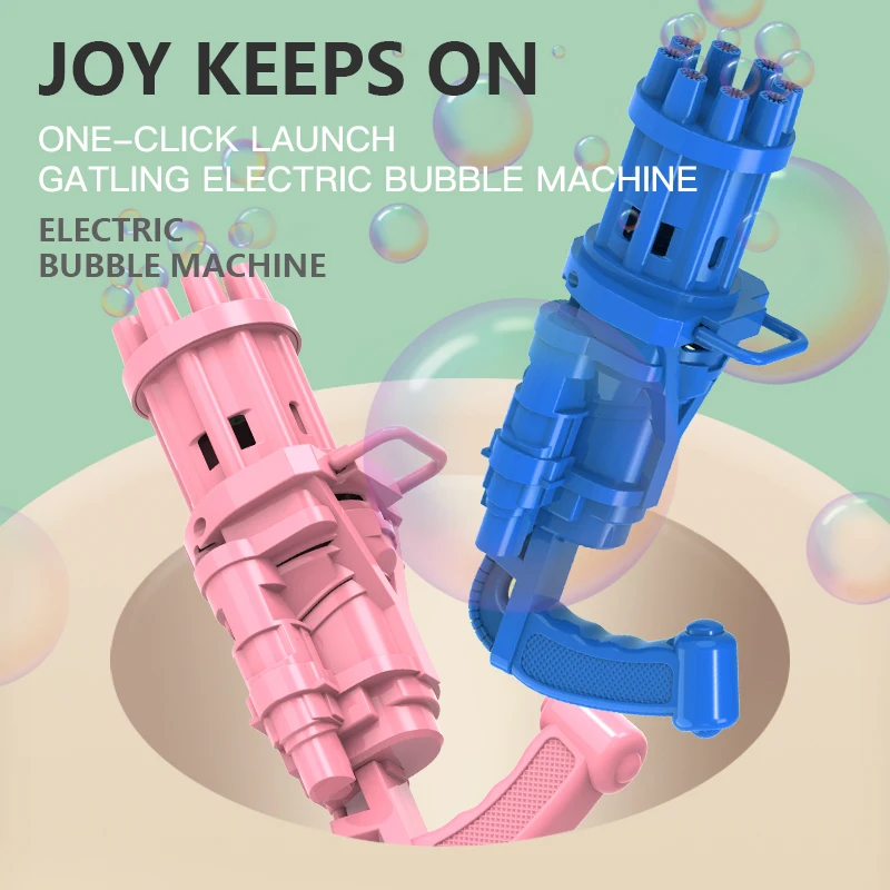 

2021 New Summer Smoke Magic Bubble Machine Electric Automatic Bubble Blower Maker Gun Kids Outdoor Toys Birthday Gift