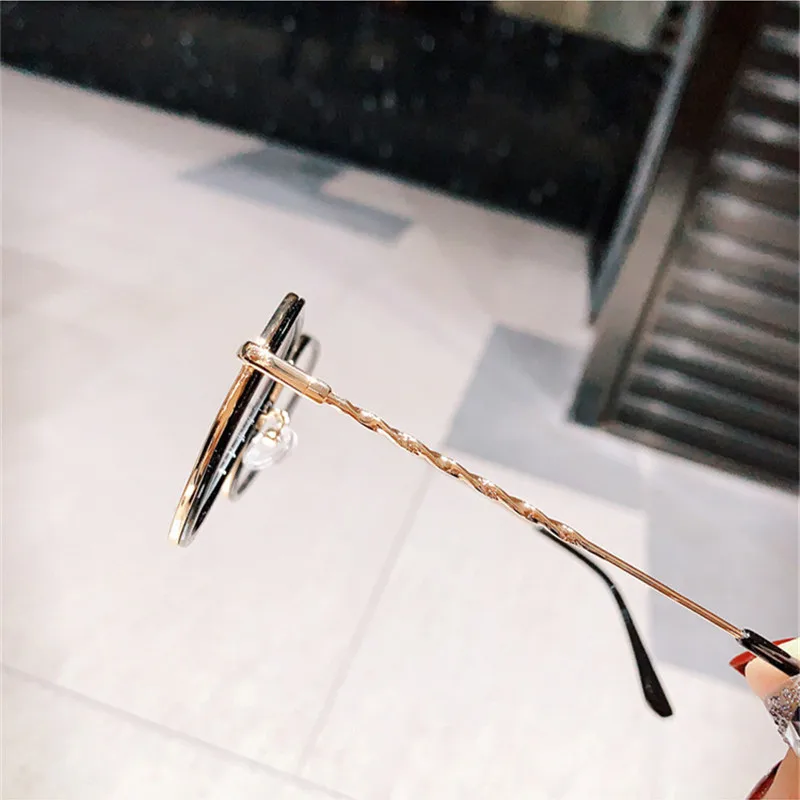 2020 Women Men Fashion Round Myopia Glasses Oversized Eyeglasses Frames Students Metal Diopters Reading Glasses-1.0 to-6.0