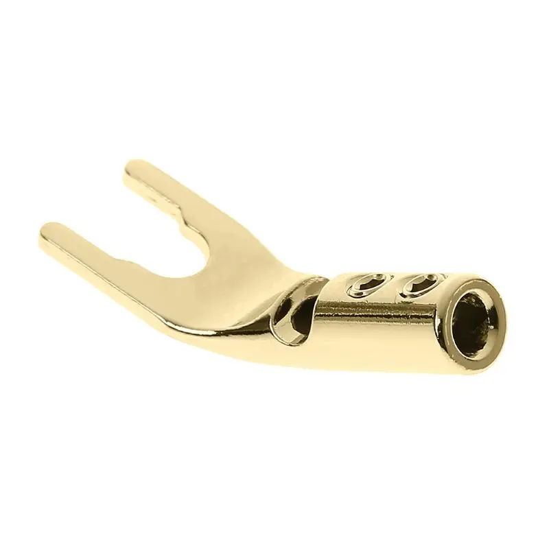 

4PCS U/Y Shaped Rhodium/Copper Plated Banana Plugs Spade Fork Speaker Wire Cable Connector Accessories