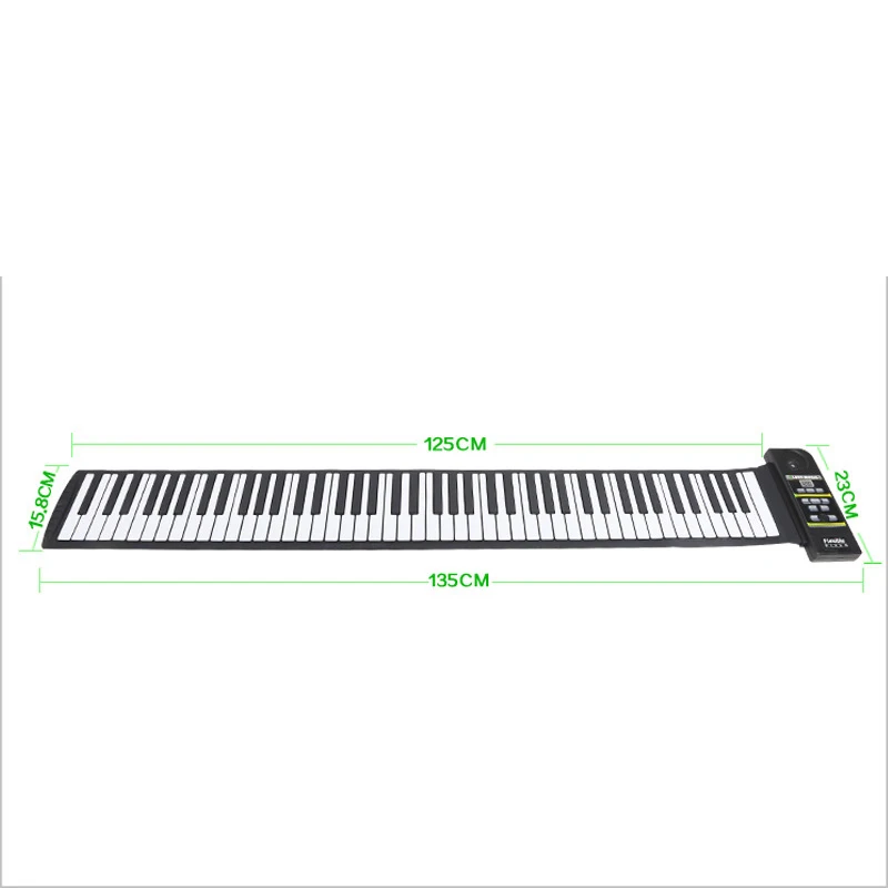 Складное пианино для путешествий с 88 клавишами гибкая мягкая электрическая