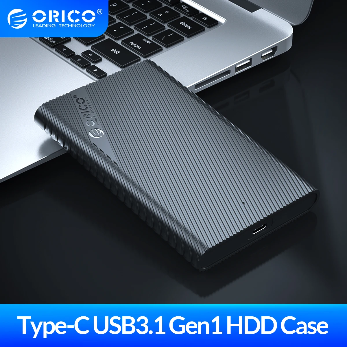 ORICO Type-C Hard Disk Case 2.5 inch USB3.1  Externl HDD Case 4TB 5Gbps UASP HDD Enclosure Box with A to C/C to C Cable