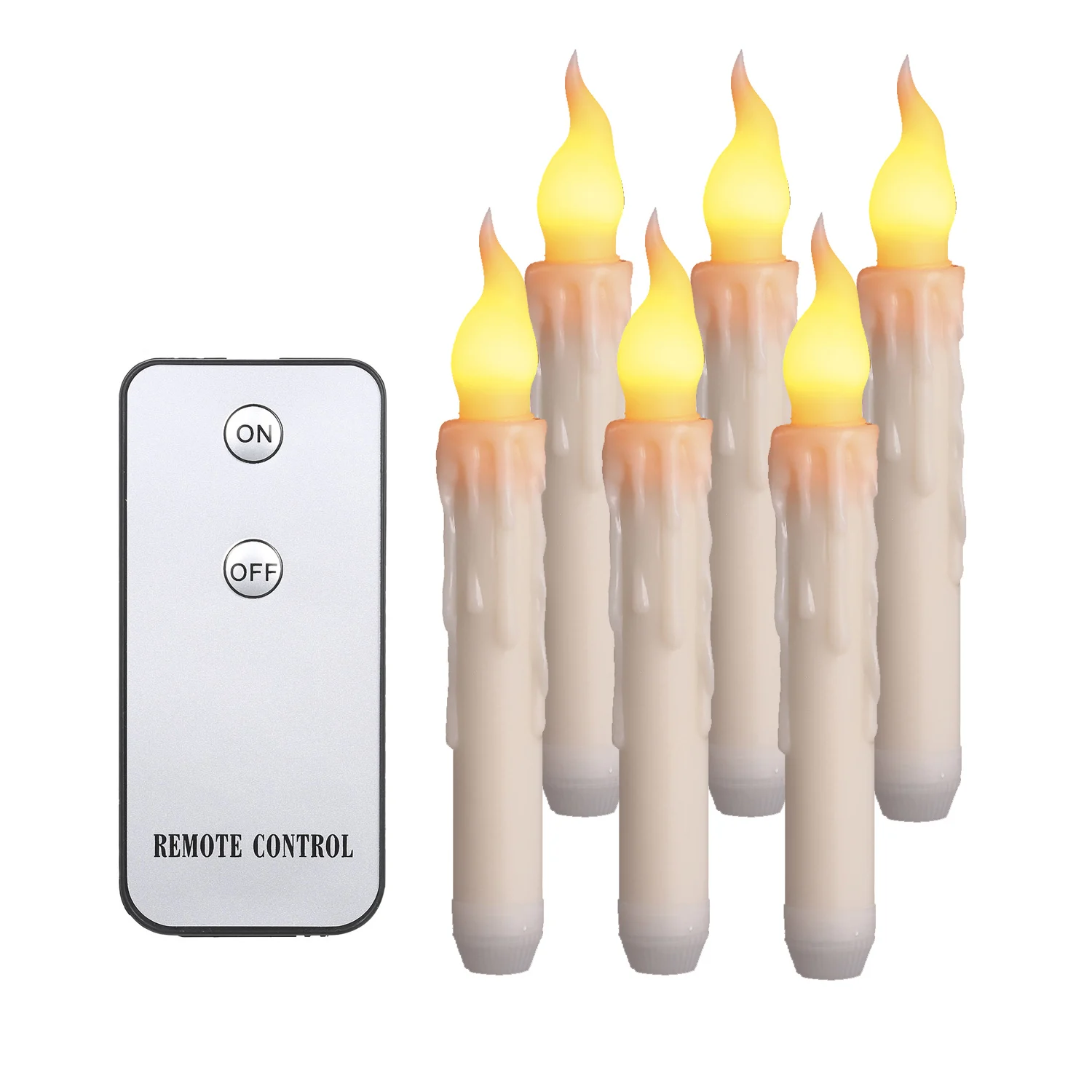 1/6pcs LED Electronic Candles Flameless Lights Battery Operated Simulation Tears Remote Control Candlelight Home Decor |