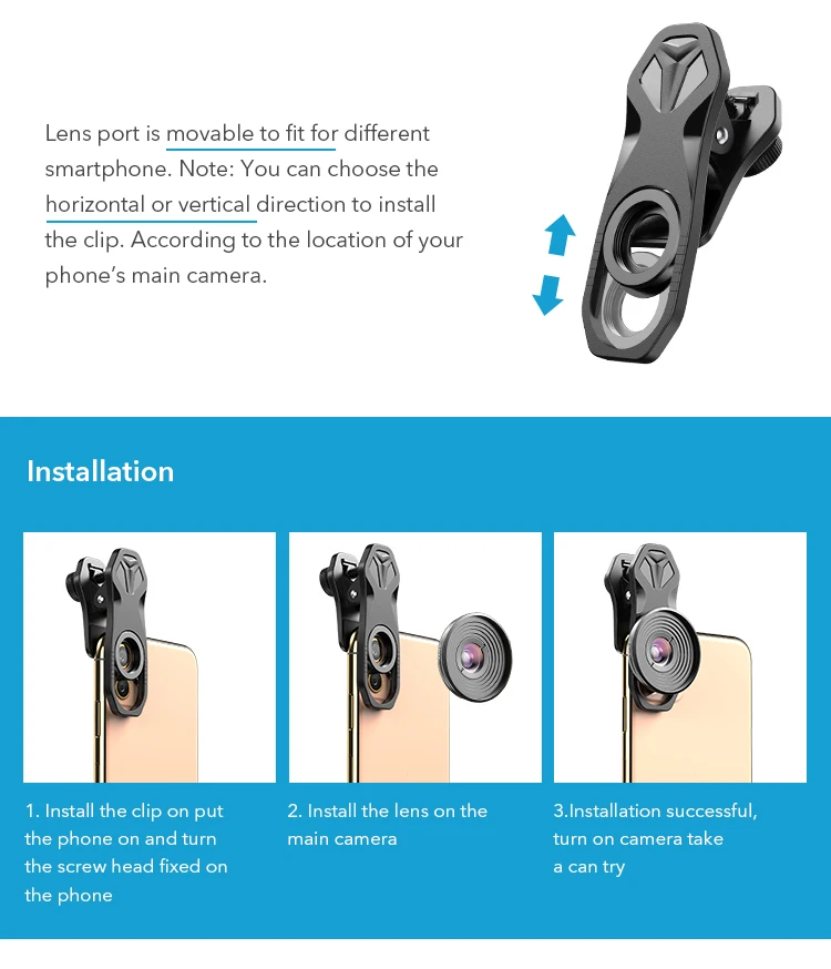 APEXEL профессиональный HD 10X Супер макрообъектив микро объективы с универсальным
