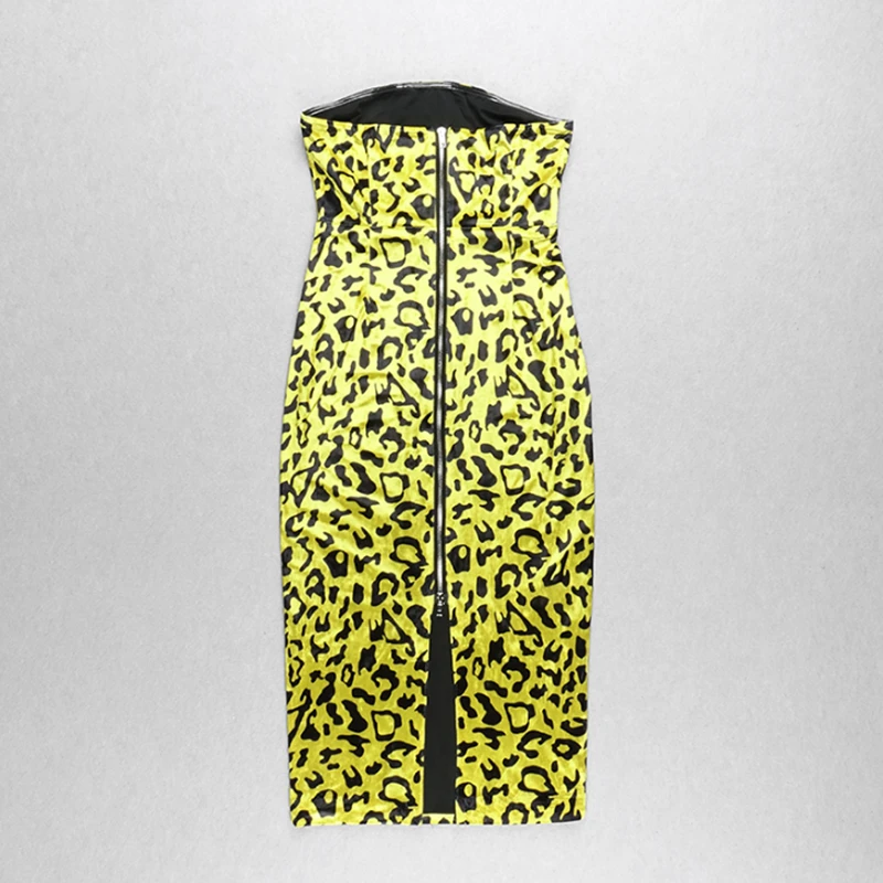 2019 Новая коллекция модных шоу-стиля сексуальное леопардовое вельветовое платье