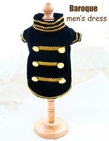free shipping handmade dog clothes cat pet suit baroque double breasted velvet tuxedo royal court prince costume photography