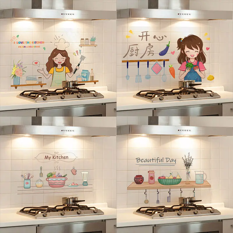 

Wonderlife 60cmX90cm anti-oil sticker kitchen stove high temperature resistant flame retardant waterproof ceramic tile paste