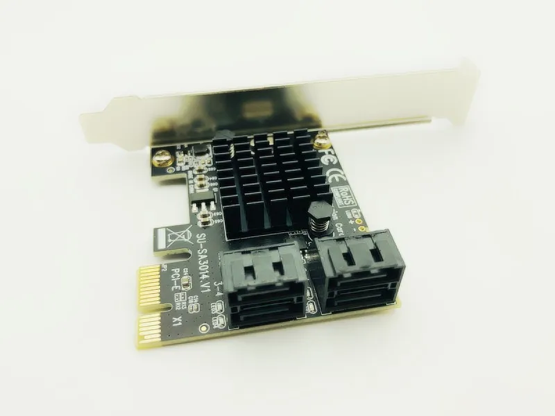 Плата расширения PCI E Express на SATA 3 0 с кронштейном 4 порта III 6 Гбит/с|Платы расширения|
