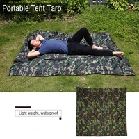 camouflage portable rainproof sun shelter tent tarp durable camping cushion survival shelter hiking tarp tent tarp shelter