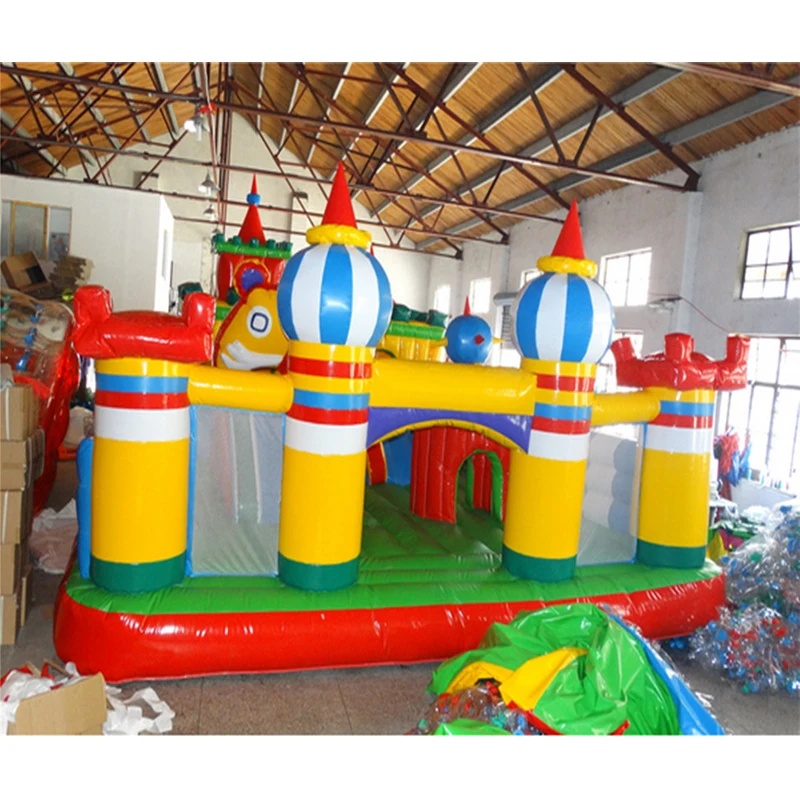 

Надувной замок прыгающий дом и горка комбо с материалом ПВХ надувной Забавный город коммерческие наружные двери для детей