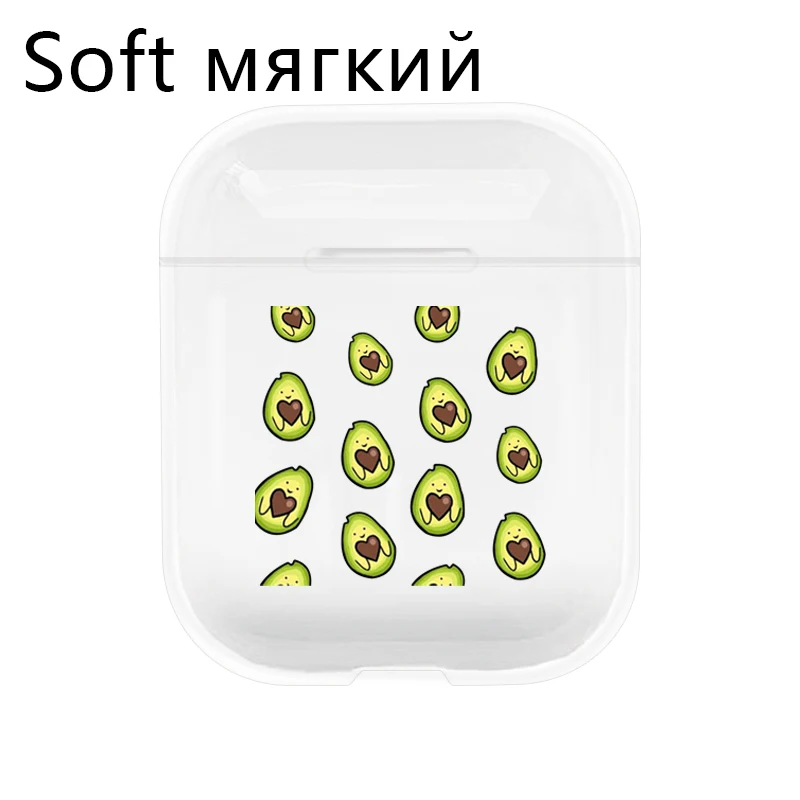 I200425 soft Мягкий чехол для Apple airpods, чехол, лето, фрукты, авокадо, беспроводной, Bluetooth, чехол для наушников Airpods, защитный чехол для наушников - Цвет: I200425 soft