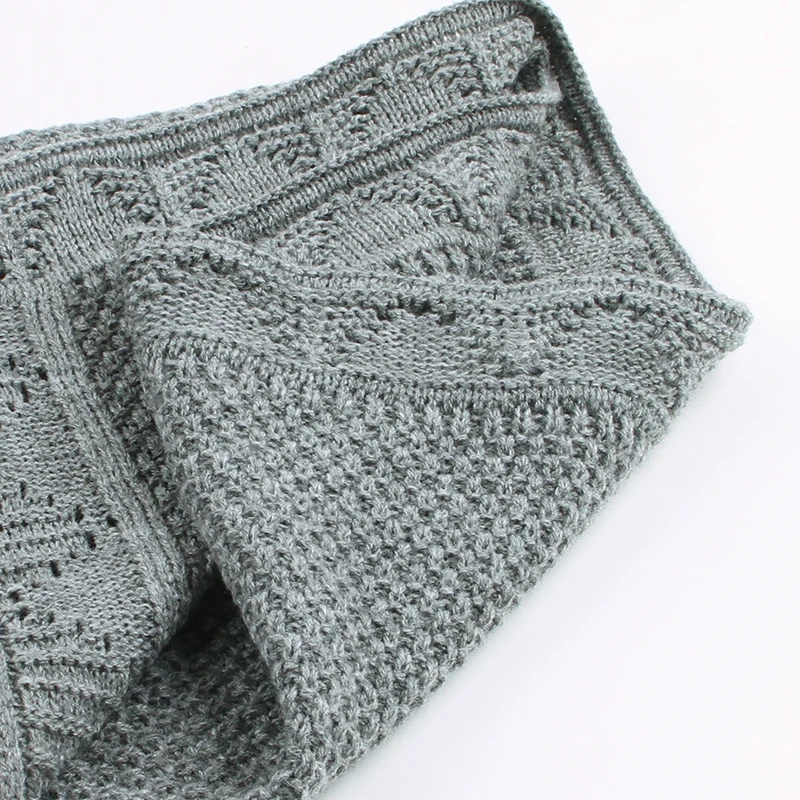 Одеяло для новорожденного вязаная пеленка супер мягкий шарф одеяло s младенцы