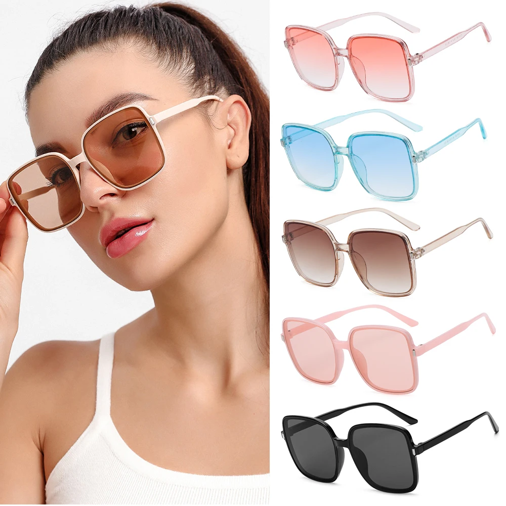 

1PC Classic Oversized Sunglasses UV400 Driver Goggles Lady Square SunglassesWomen Big Frame Square Sun Glasses