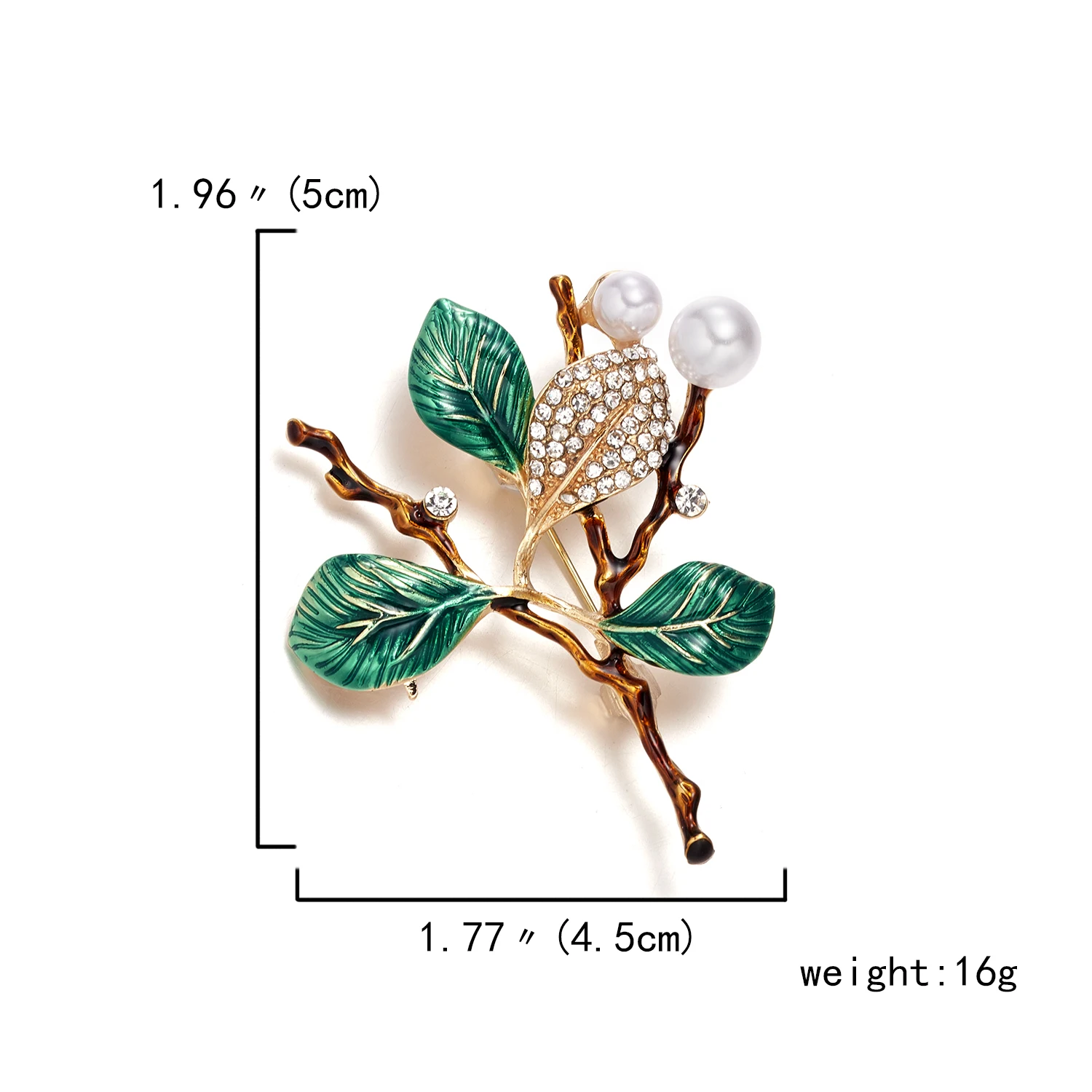 

Vintage Enamel Pearl Flower Brooches For Women Elegant Fashion Pin Maple Leaf Daisy Plant Corsage Brooch High Quality Jewelry