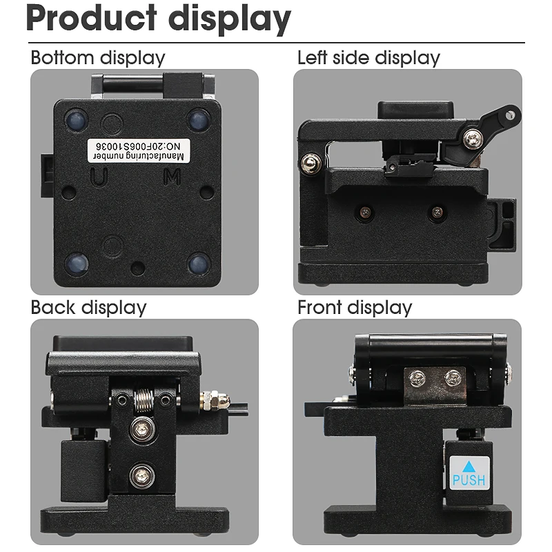 COMPTYCO AUA-7S High Precision Fiber Cleaver FTTH Fiber Cable Cutting Knife Tools 16 Surface Blade