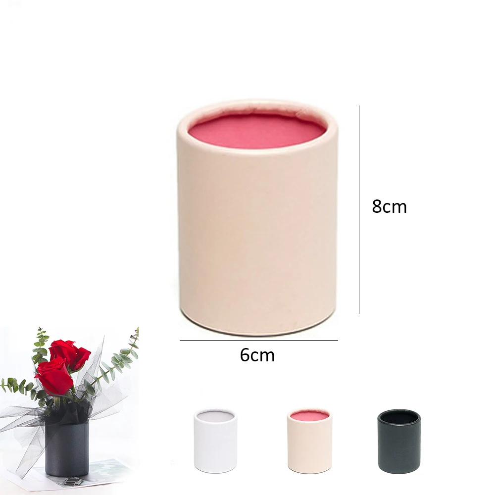 Мини Цветочная круглая коробка 6х8 см маленькая для хранения роз подарок на день