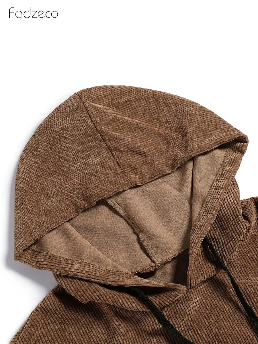 FADZECO 2019 Women Clothing Solid Color Warm Hooded Sweatshirt Casual Fashion Tops | Женская одежда