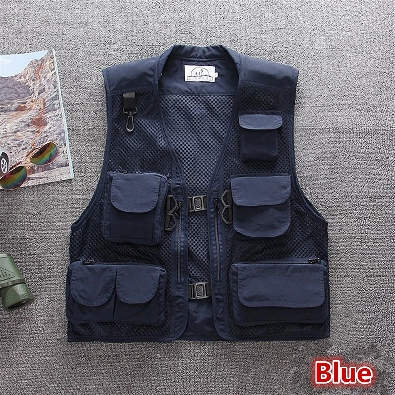 Сверхлегкий мужской жилет для рыбалки Быстросохнущий сетчатый тактический