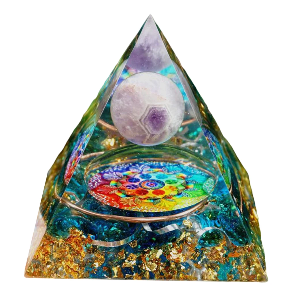 

Crystal Pyramid Reiki Pyramid for Balancing Chakra | Yoga | Meditation Energy Reiki Natural Gemstone Statue Ornaments