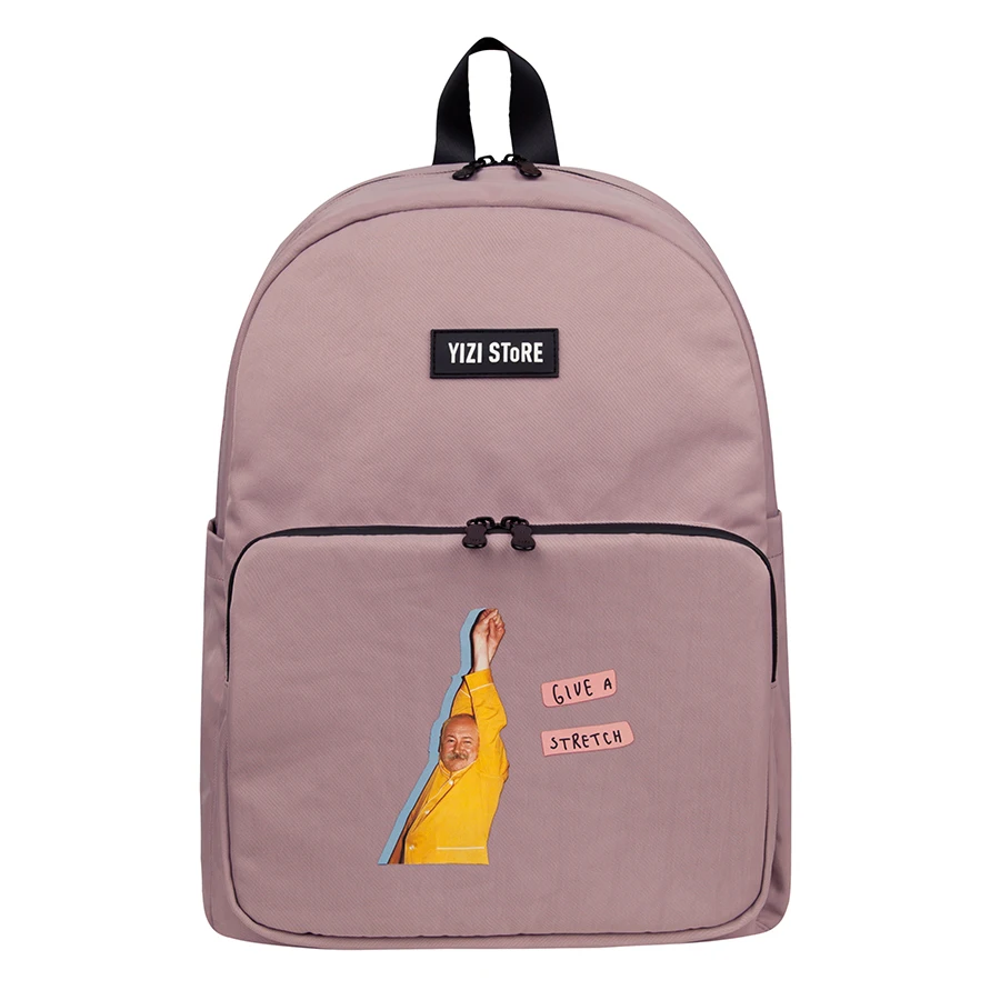 Оригинальные брызгозащищенные рюкзаки YIZISTORE из ткани Оксфорд, повседневные Рюкзаки для девушек из эластичной серии (веселый стиль)