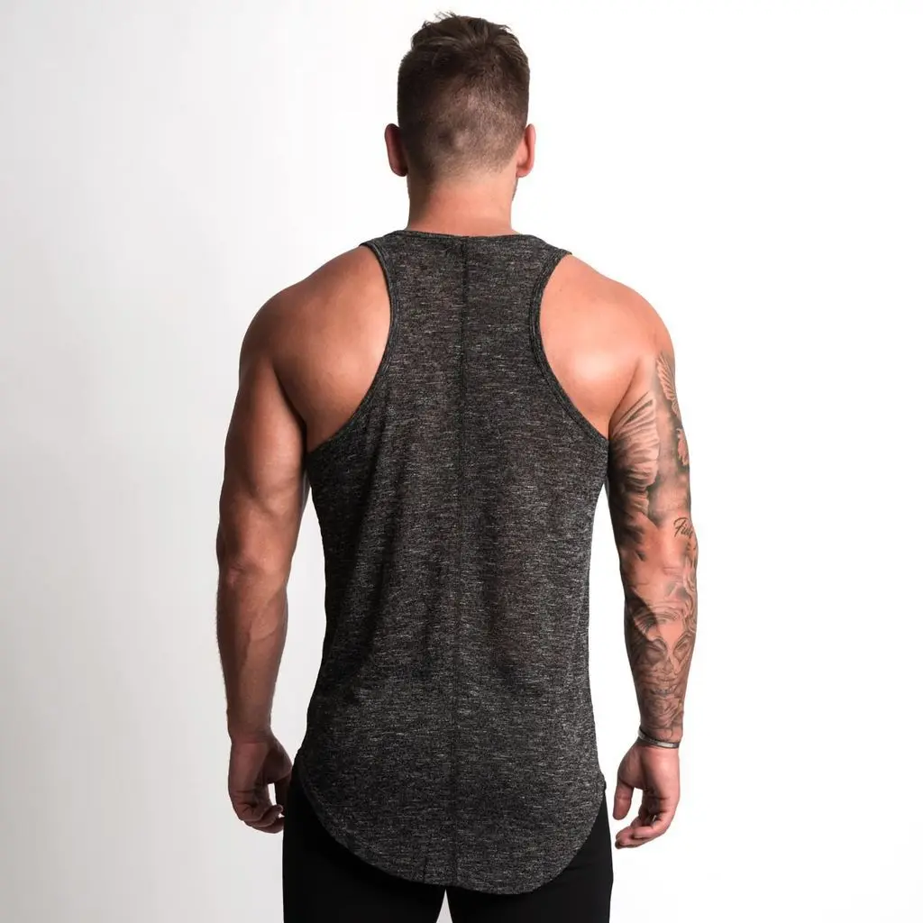 

Cross-border spring and summer new muscle fitness outdoor gym sports running short-sleeved vest sleeveless shirt casual breathab