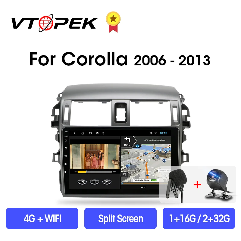 Автомобильный радиоприемник VTOPEK 2din 2 + 32 ГБ Android 9 0 DSP мультимедийный