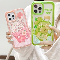 kawaii japanese cartoon fruit drink phone case for iphone 12 mini 11 pro max x xs max xr 7 8 plus cases soft tpu cover coque