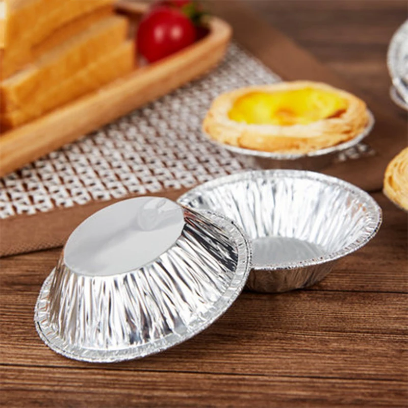 

250Pcs Cookie Muffin Baking Mould Disposable Aluminum Foil Cupcake Kitchen Cheese Egg Tart Mold Round Cooking Pastry Baking Tool