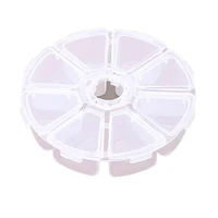 80 hot sale medicine box round shape classification storage 8 grids classification bead organizer for traveling