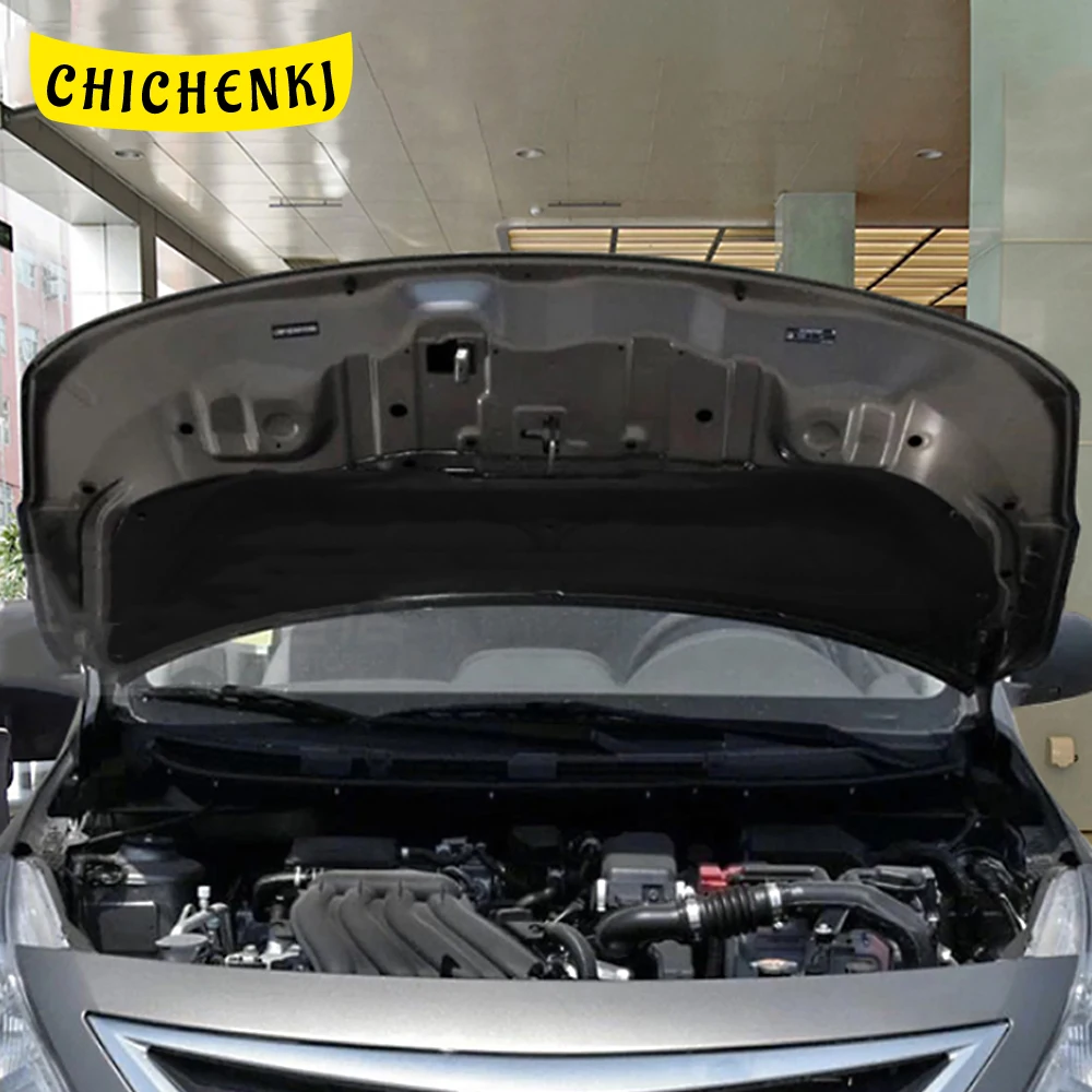 

For Nissan Sunny 2012-2019 N17 Latio Versa Car Heat Sound Insulation Cotton Front Hood Engine Firewall Mat Cover Noise Deadener