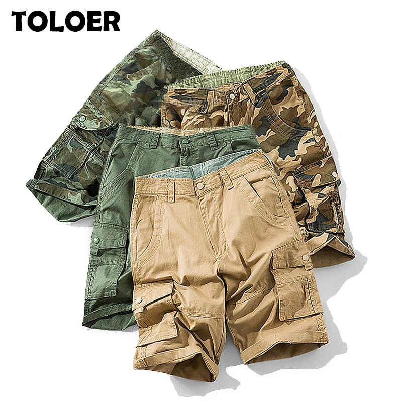 2021 мужские военные карго шорты летние зеленого армейского цвета из хлопка