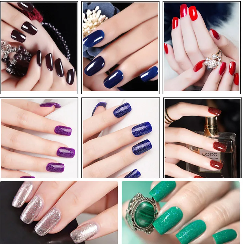 Маникюрный набор с УФ лампой 24 Вт для сушки машинкой и гель лаками 10