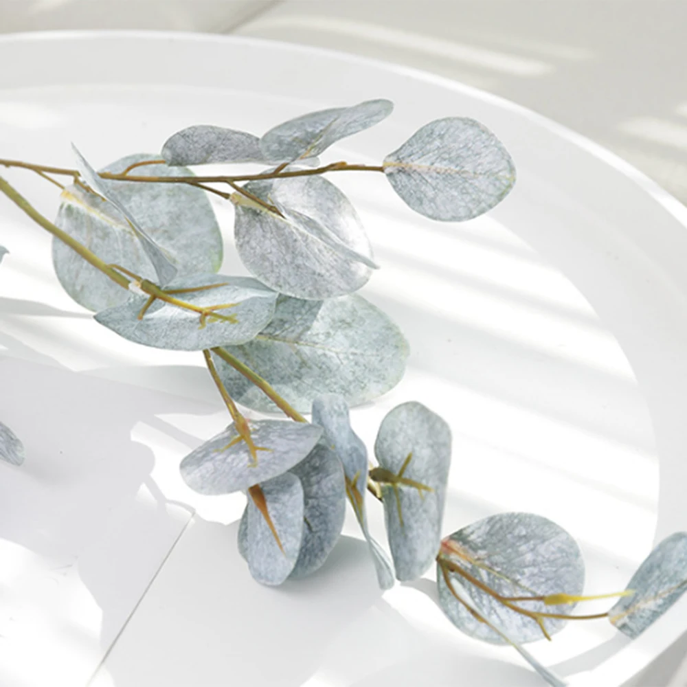 Искусственное зеленое желтое растение цветок листья эвкалипта ручной работы