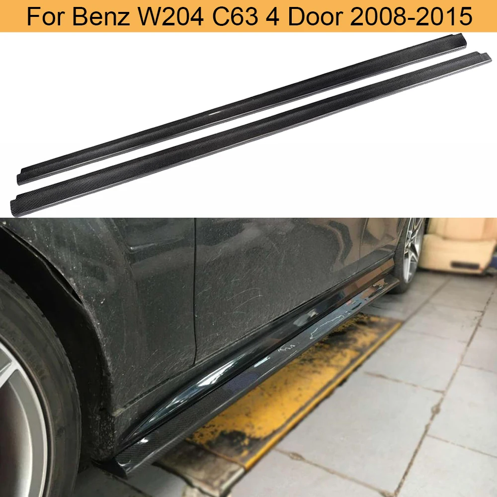 Боковые юбки бампера автомобиля для Mercedes Benz C Class W204 C63 2008 2015 боковые дверей