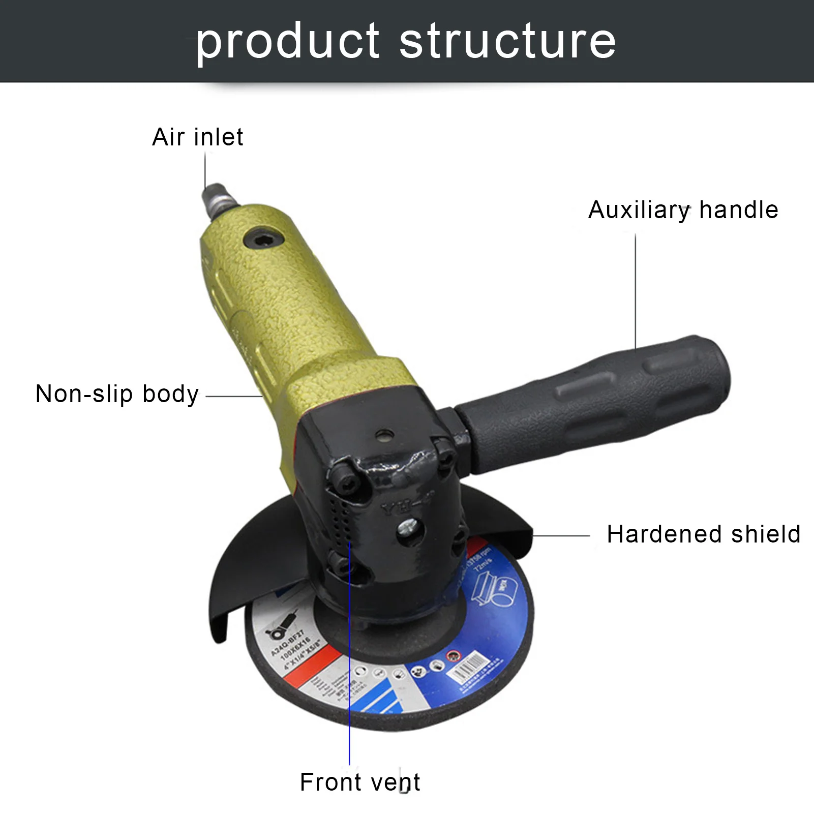 

Multi-function Abrasive Grinding Disc Electric Angle Grinder Polishing Tool Portable Easy To Use Durable Pneumatic Tools