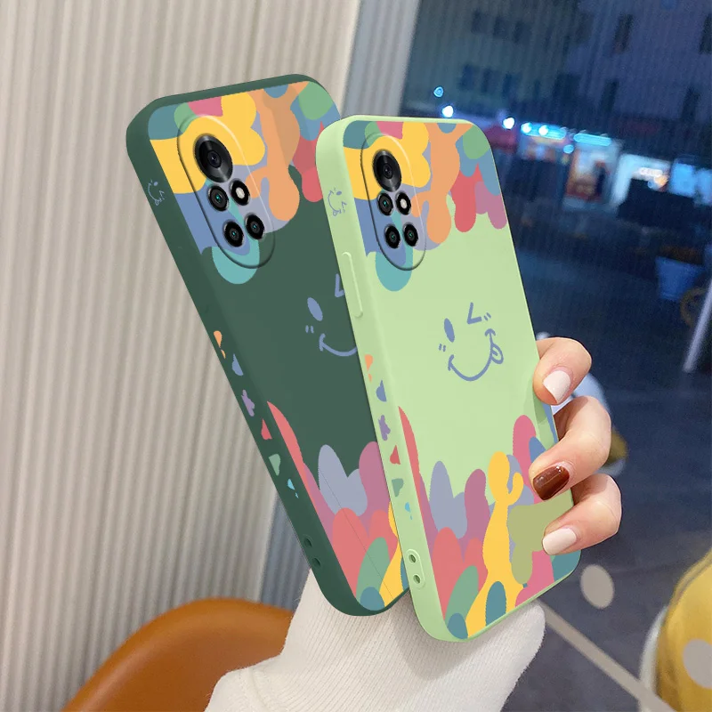 

Colored Smiley Face Side Print Soft Case For Huawei Nova 8 7 Pro SE 6 SE 5 Pro 5Z 5I 5Ipro 5T 4 4E Liquid Silicone Phone Cover
