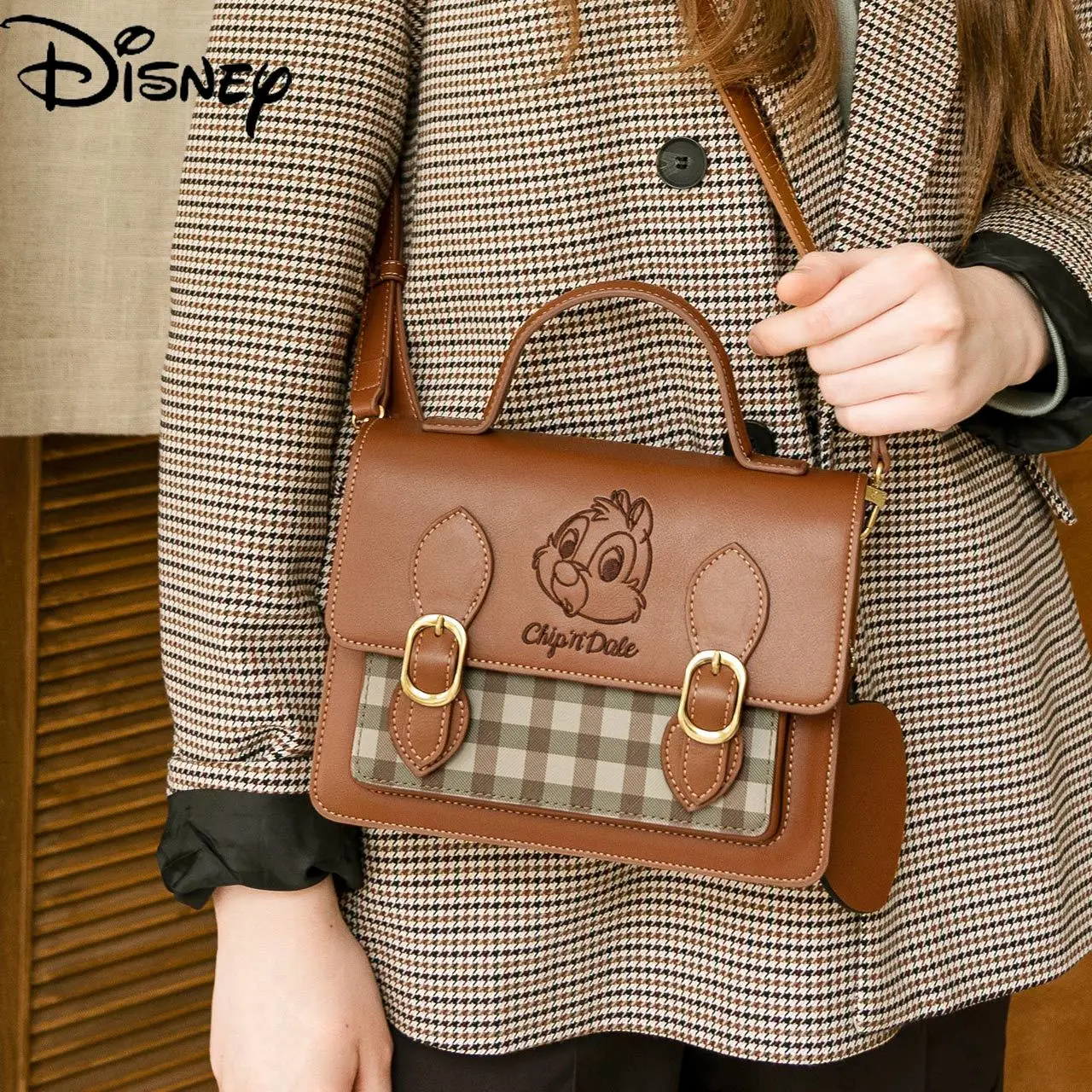 

Disney messenger bag retro messenger bag spring and summer all-match shoulder bag Cambridge bag girl fashion cartoon Chichititi