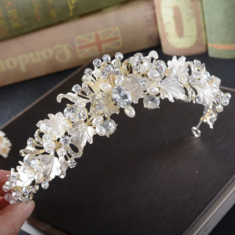 SLBRIDAL Ручная Работа винтажные Стразы в стиле барокко Хрустальная свадебная тиара
