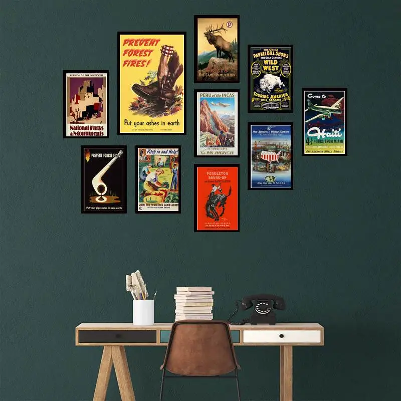 

Retro Pan American Come to Haiti 4 12 Hours from Miami Vintage Art Poster for Living Room Home Decor