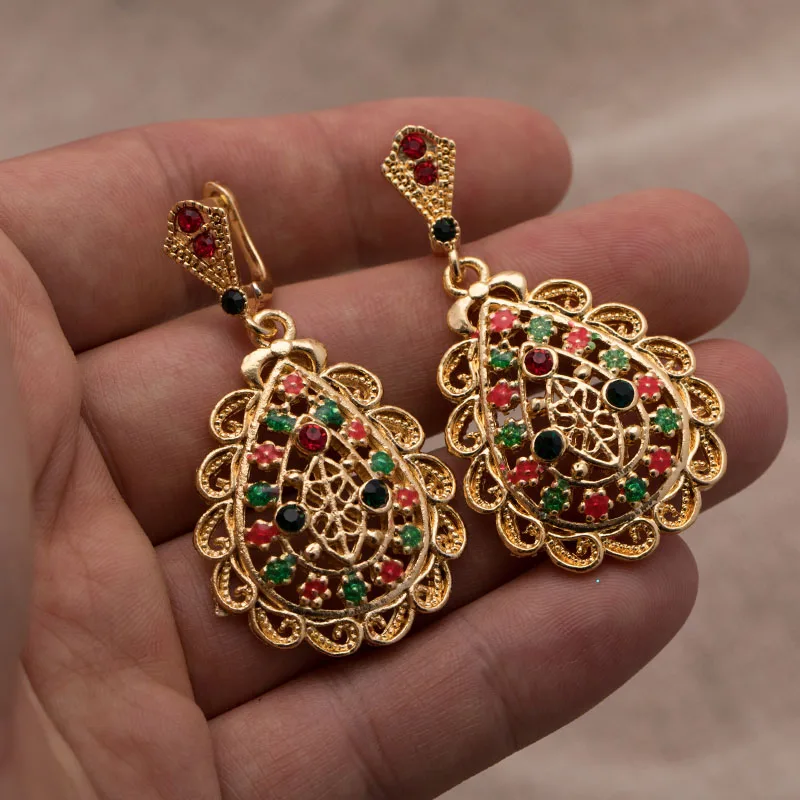 Серьги с бусинами 24 К Золотые серьги для женщин и девушек из Дубая Микронезии